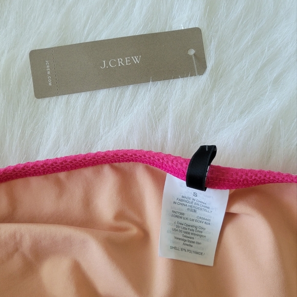 J. Crew Fiesta Ruffle High Waist 2 Piece Bikini Set S NWT Barbie Pink & White - Picture 14 of 14